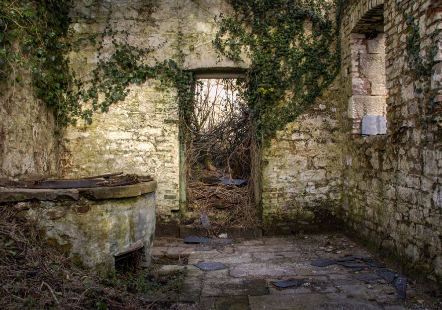 Remains of the laundry room at the workhouse