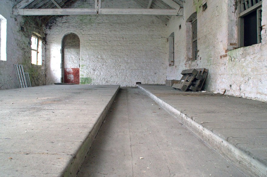 Cleaned dormitory floor at workhouse