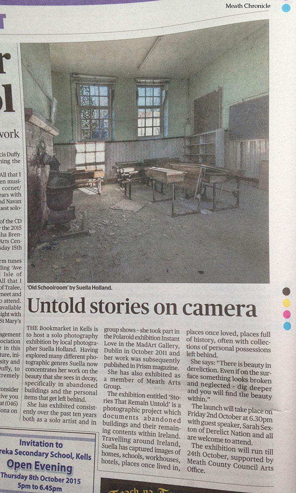 Meath Chronicle Article about Stories That Remain Untold exhibition